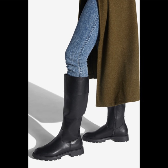 Shoe Dazzle Classic Black Combat Boots - Picture 10 of 12